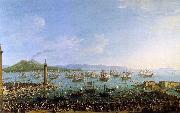 Antonio Joli The Embarkation of Charles III in the Port of Naples oil painting reproduction